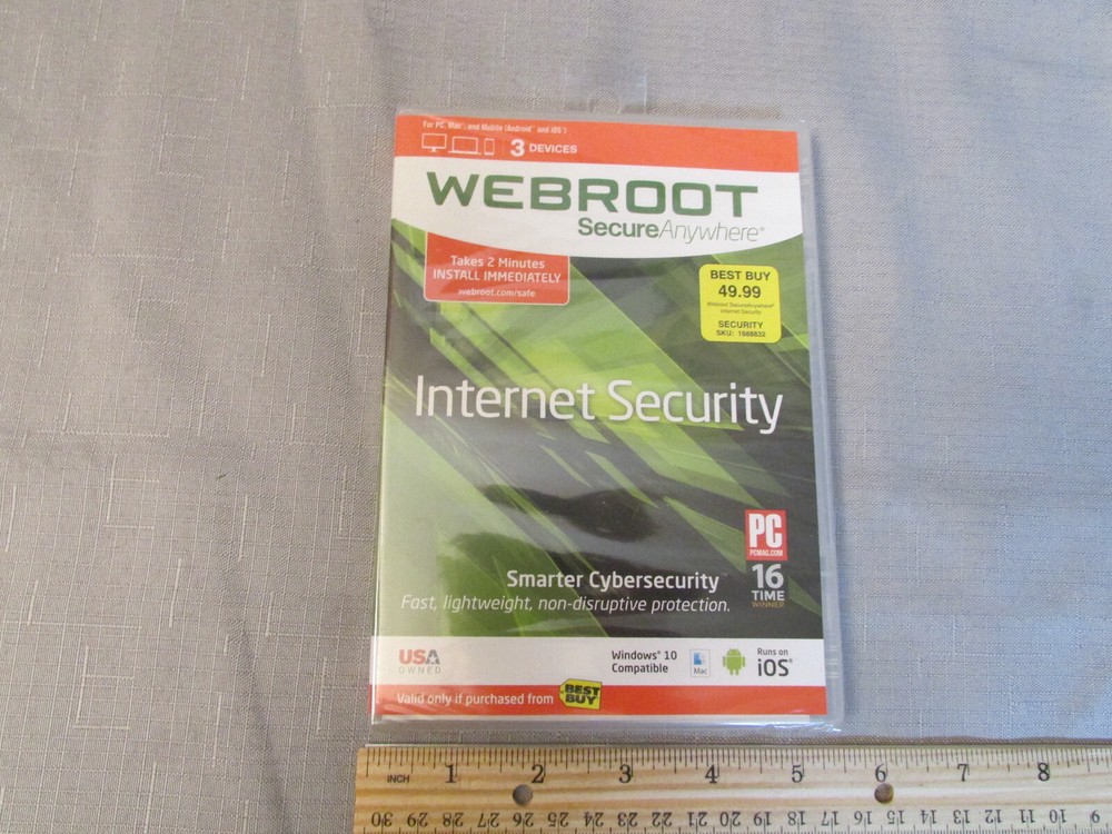 Webroot SecureAnywhere Internet Security - for Windows & Mac New Sealed