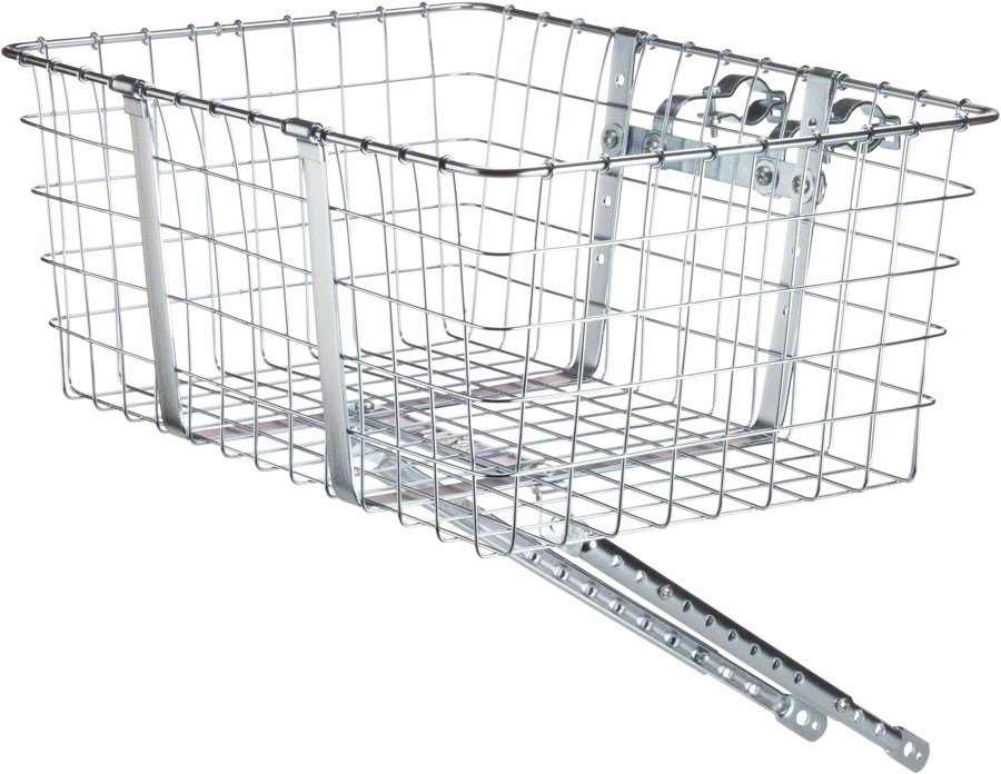 Wald 157 Heavy Duty Giant Front Delivery Basket Steel Silver 21" x 15" x 9"