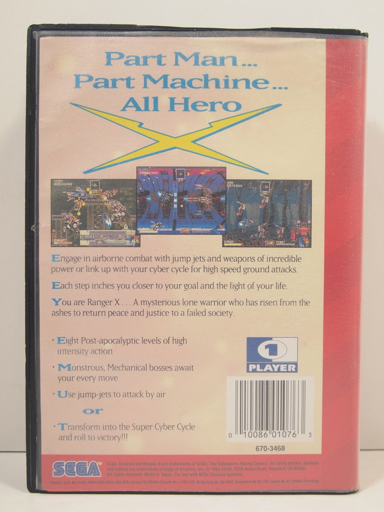 Ranger X Case (SEGA Genesis) Authentic BOX ONLY