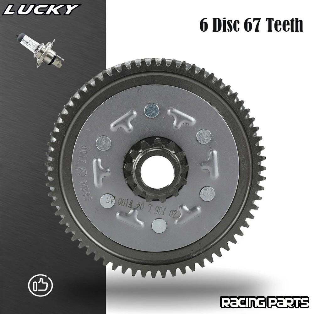 190cc Motorcycle 6 Disc 67 Teeth Complete Manual Clutch Assembly For Engine Pit