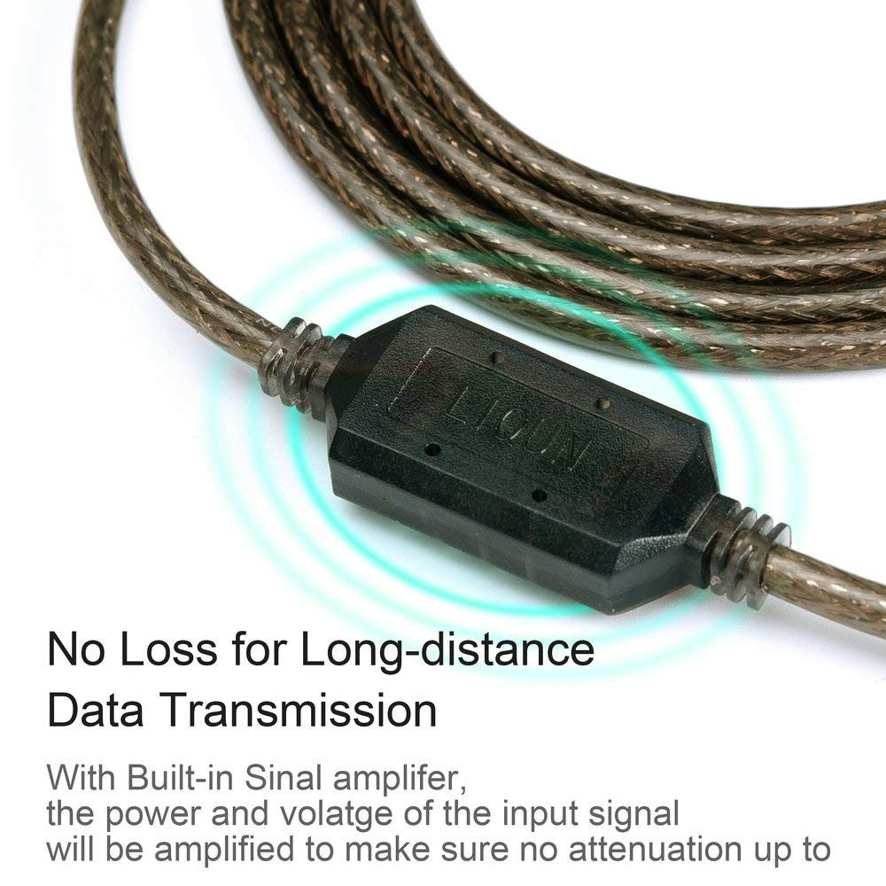 Long USB Printer Cable 40 Ft, USB 2.0 Type a to B, High-Speed Printer/Scanner Co