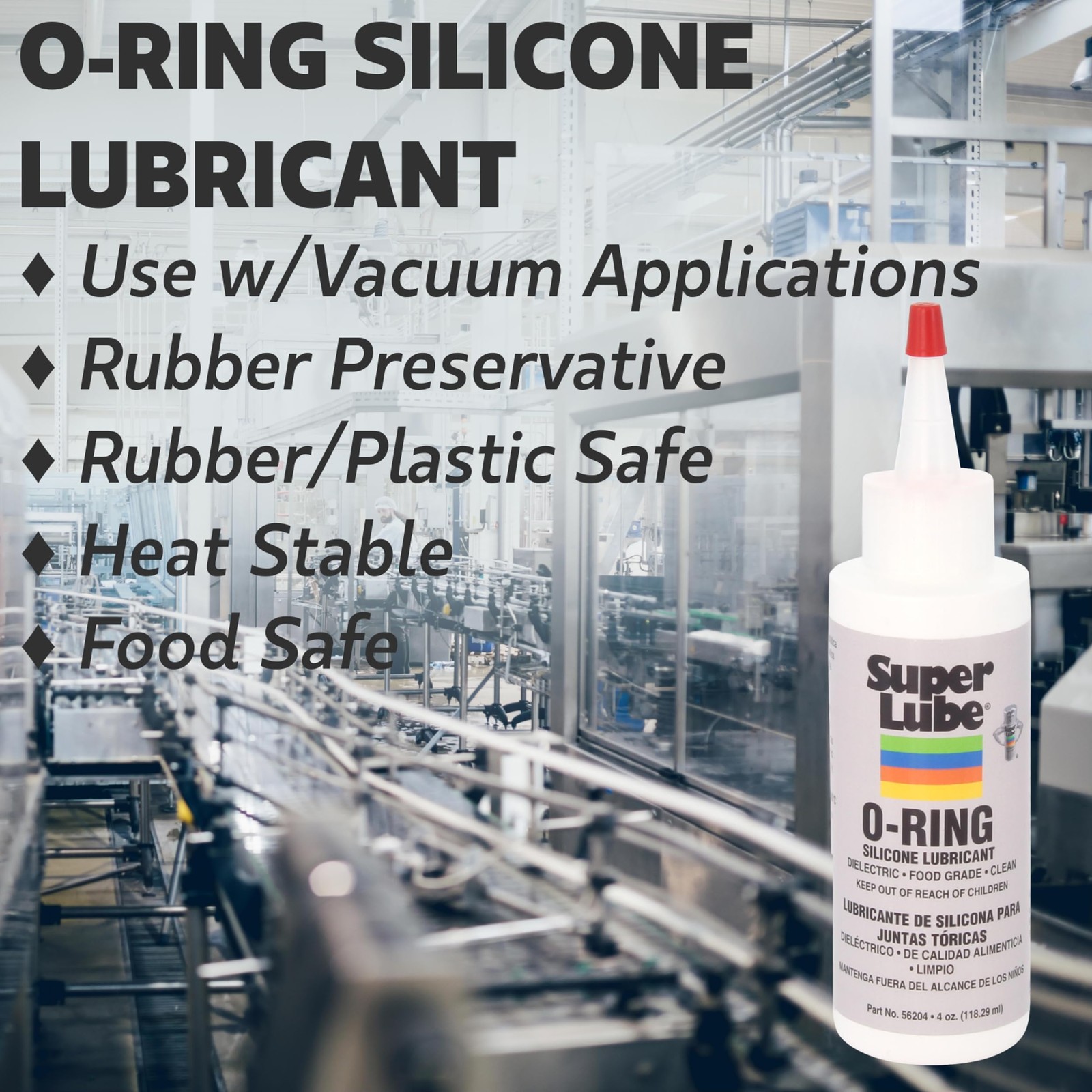 Super Lube 56204 O-Ring Silicone Lubricant, Clear – Synthetic Lubricant