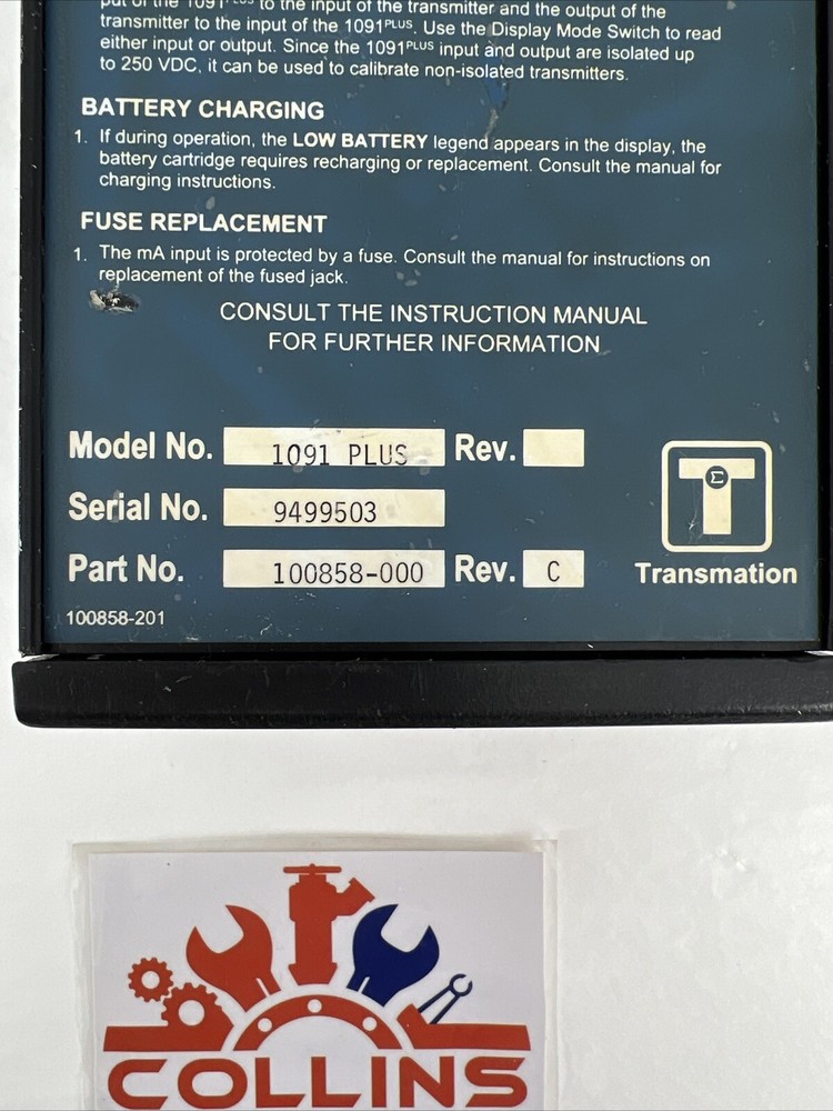Transmation 1091 PLUS Multifunction Process Calibrator Unit, 0-3000 PSIG