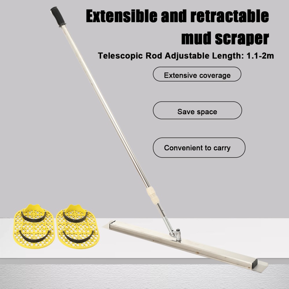 Long Handle Concrete Trowel Cement Surface Smoothing Tool With Finishing Shoes