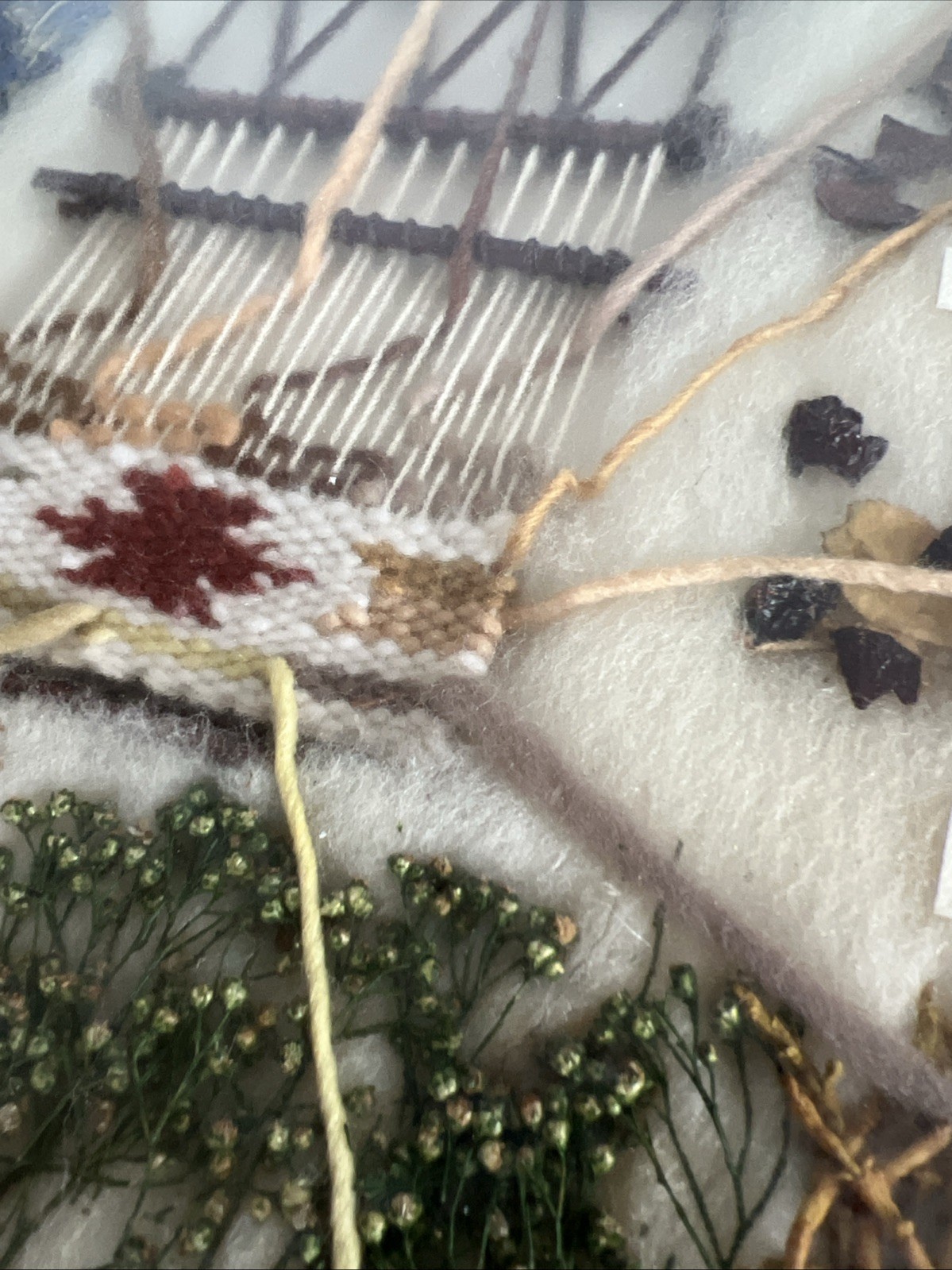 Handmade NATIVE AMERICAN PLANT DYE HERB ILLUSTRATED PICTURE SAMPLER WOVEN