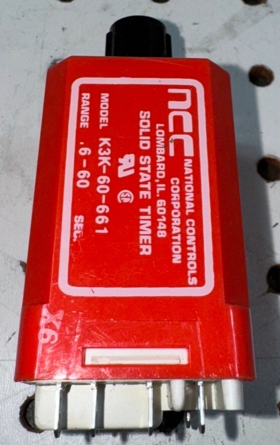 NCC Solid State Timer Model – K3K-60-661 Range: 0.6-60sec 120 VAC input voltage
