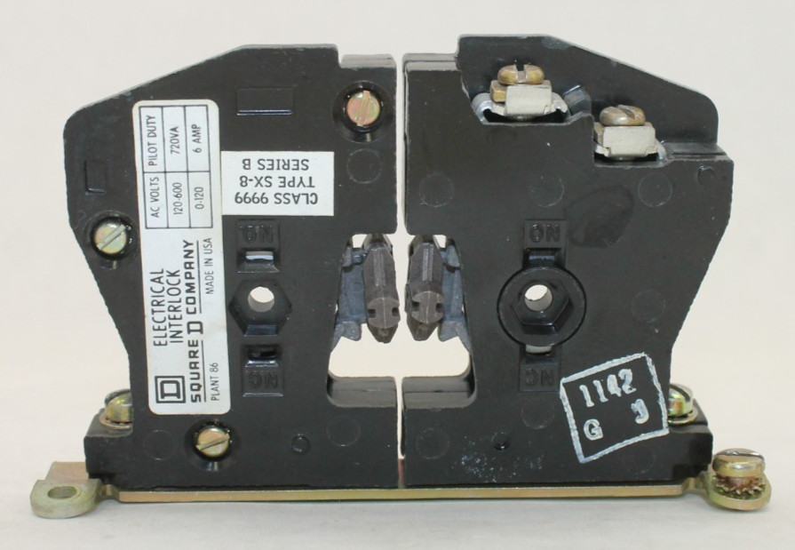 Square D Two Class 9999 Type SX-8 Electrical Interlocks with Mount