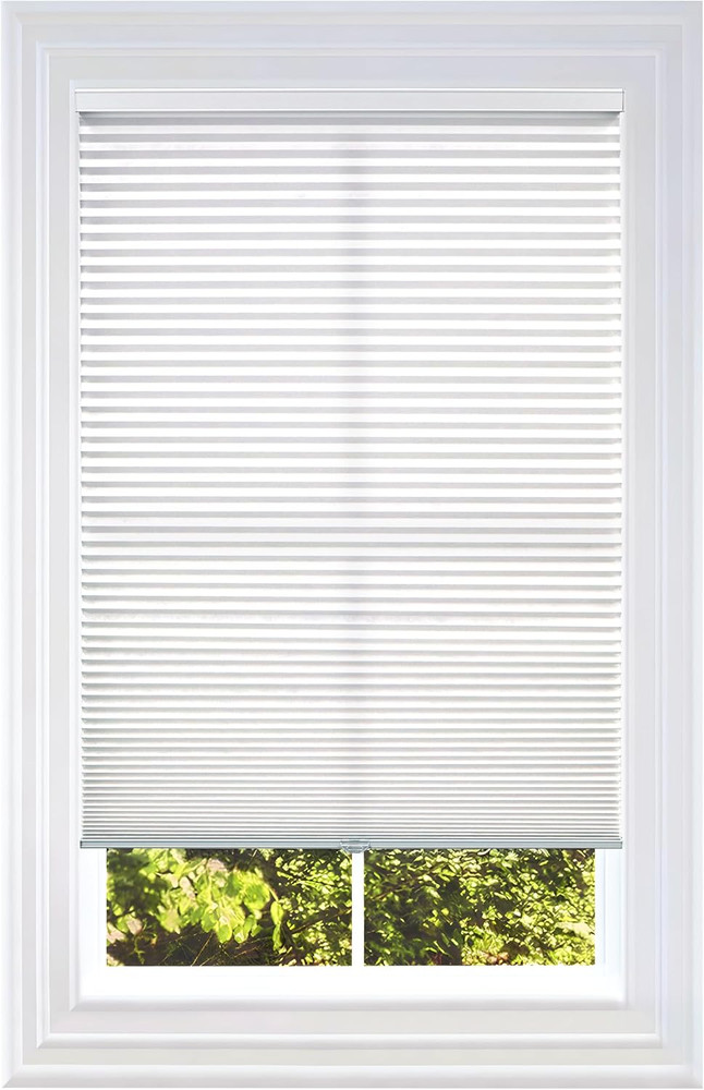 Cellular Honeycomb Cordless Polyester Shade, 9/16" Single Cell, Light Filtering,