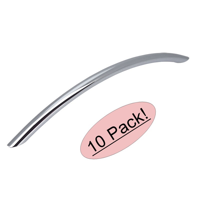 *10 Pack* Cosmas Cabinet Hardware Polished Chrome Bow Handle Pulls #801-192CH