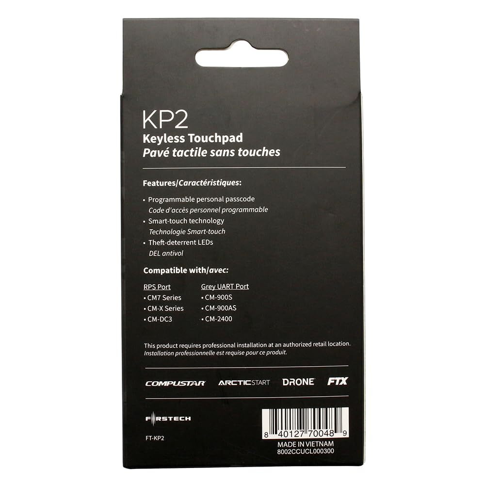 Compustar FTKP2 - KP2 7-Digit Keyless Touchpad 4th Generation for Keyless Entry