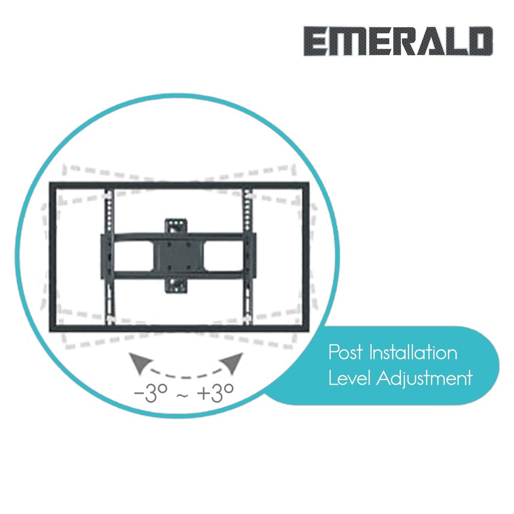 Emerald Full Motion TV Wall Mount Bracket for 37–85” TVs – Extra Extension,