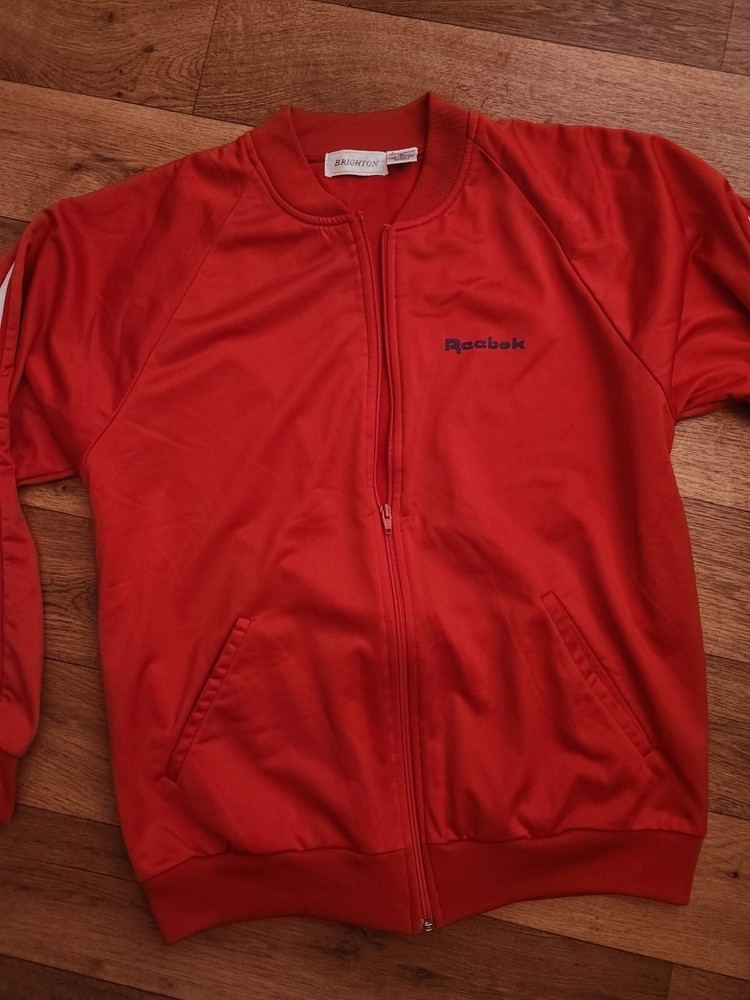 Brighton Reebok Red Zip Front Jacket Mens Size Medium