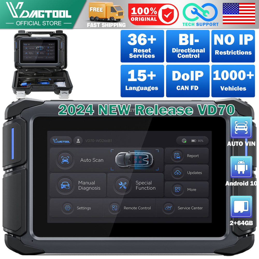VDIAGTOOL VD70 All System Diagnostic Scanner Bidirectional Tool Configuration