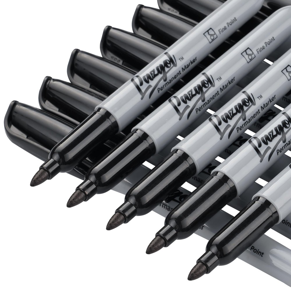 Permanent Markers Bulk, 240 Pack Fine Tip Black Permanent Markers, Waterproof...