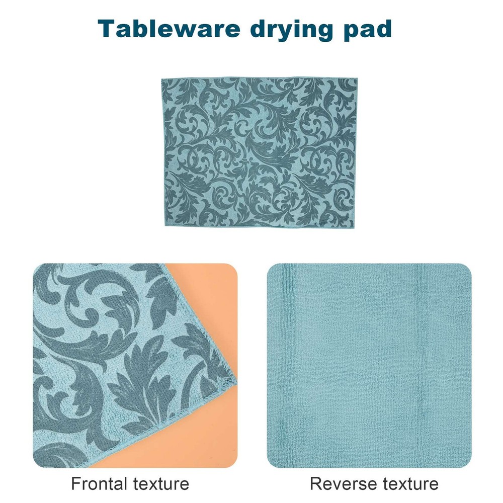 2 Pack Dish Drying Mat Absorbent Drying Mat Machine Washable Dish Drying3418