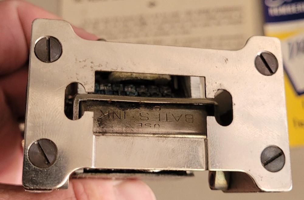 Vintage Bates Numbering Machine 7 Wheels Style E