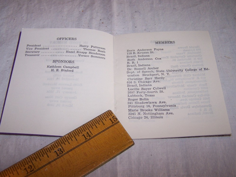 1921 - 1961 BRAZIL HIGH SCHOOL Reunion Program