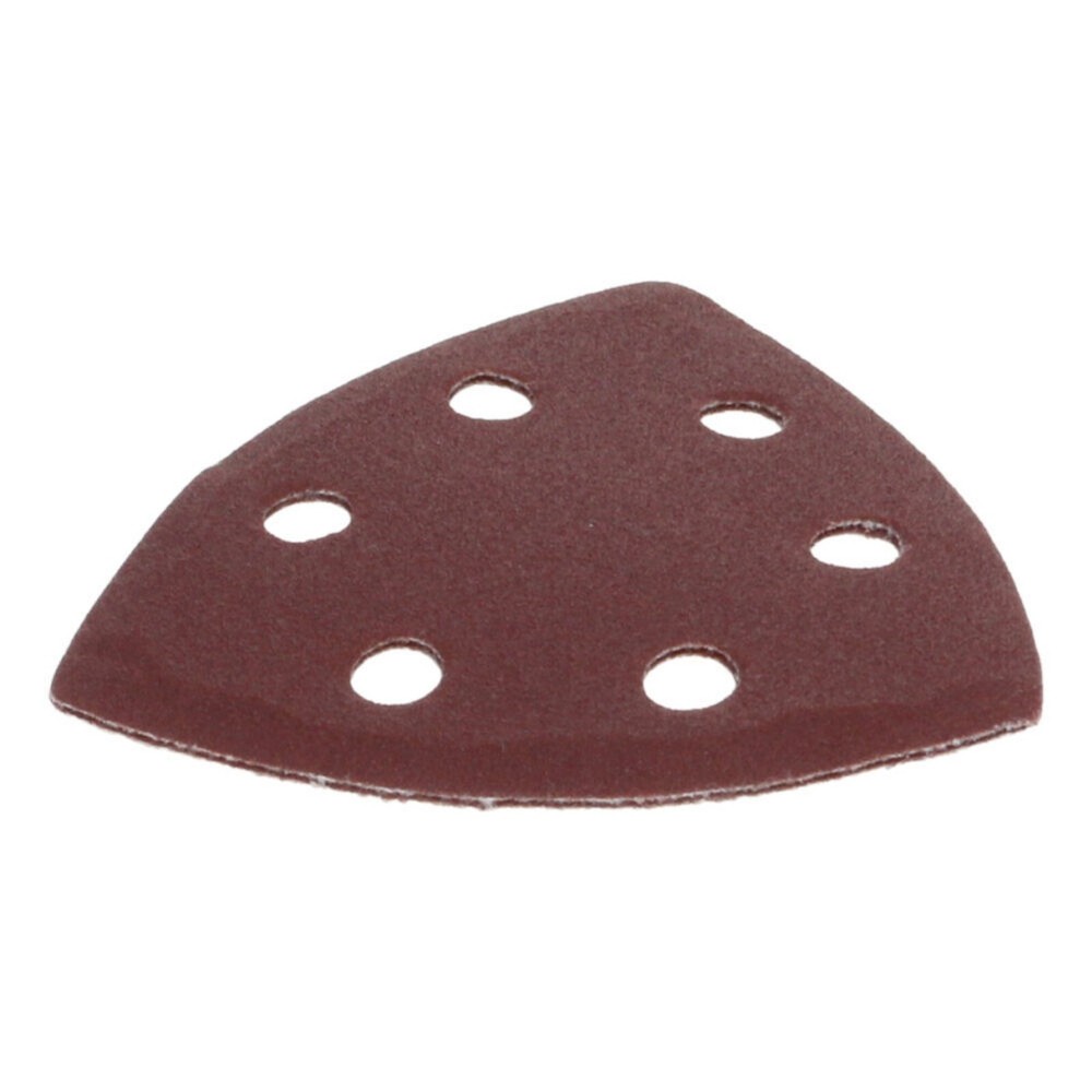 40~2000#6 Holes Flocking Sanding Pads Grinder Hook Loop Grit Triangle Sandpaper