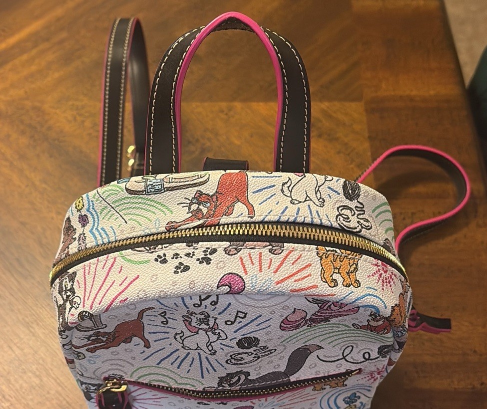 Disney Cats Sketch Dooney & Bourke Backpack White NWOT