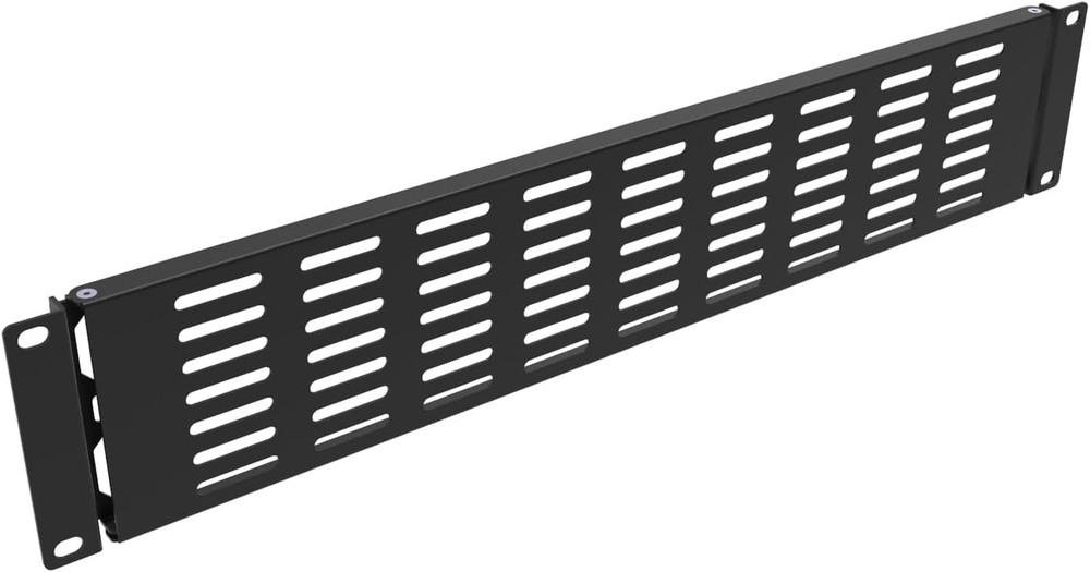 2U Hinged Blank Rack Mount Panel Spacer with Venting for 19 Inches Network Cabin