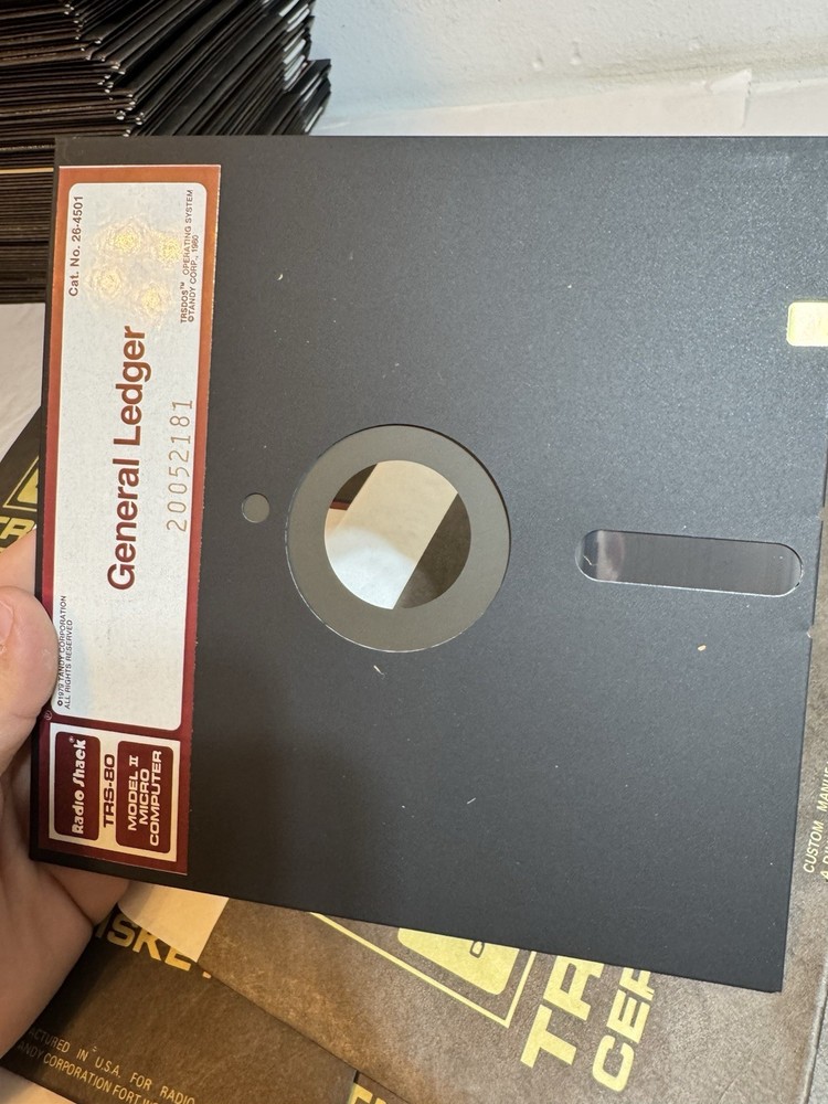 trs-80 general ledger lot 5 diskettes disks Model II