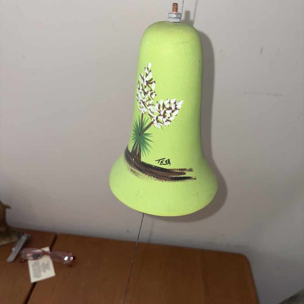 Tesa Mexican Pottery Green Bell For Outside