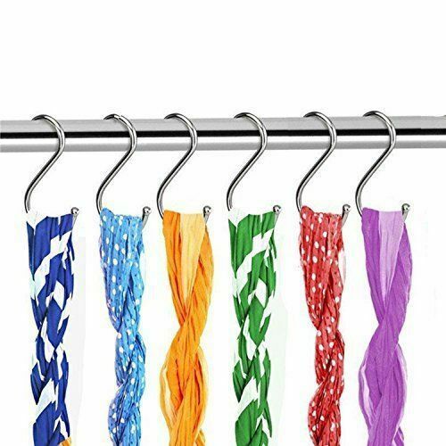 S Shaped Hanging Hooks Stainless Steel Hooks Kitchen Bathroom Bedroom Cap Hanger