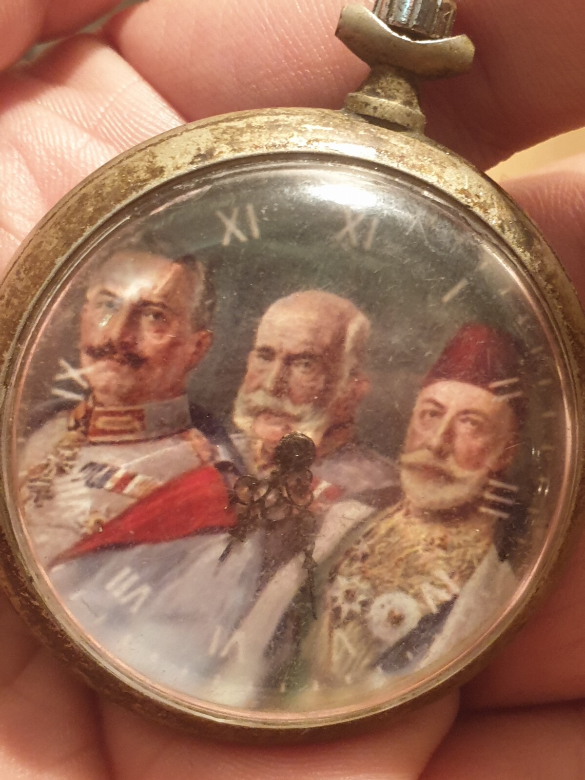 WWI German Officers Ancre Watch Kaiser Wilhelm/Franz Joseph/SULTAN MEHMED Ottmam