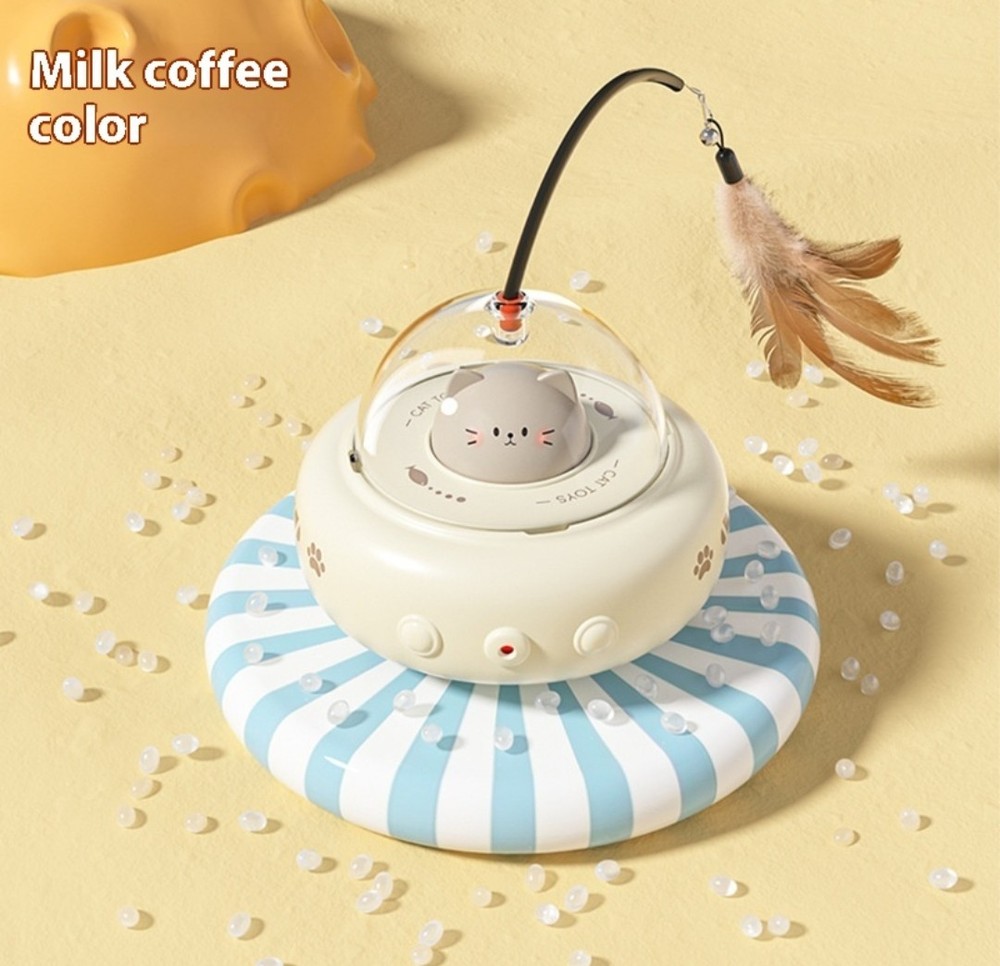 Automatic Interactive Cat Toy USB Charging Feather Teaser Toy