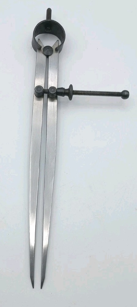 8" Spring Divider Caliper with Flat Legs and Spring Nut