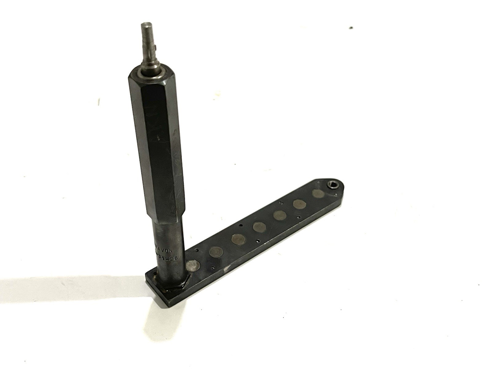 Magnavon Flat Long Pancake Drill Adapter 1/4-28 Threaded Aircraft Tool