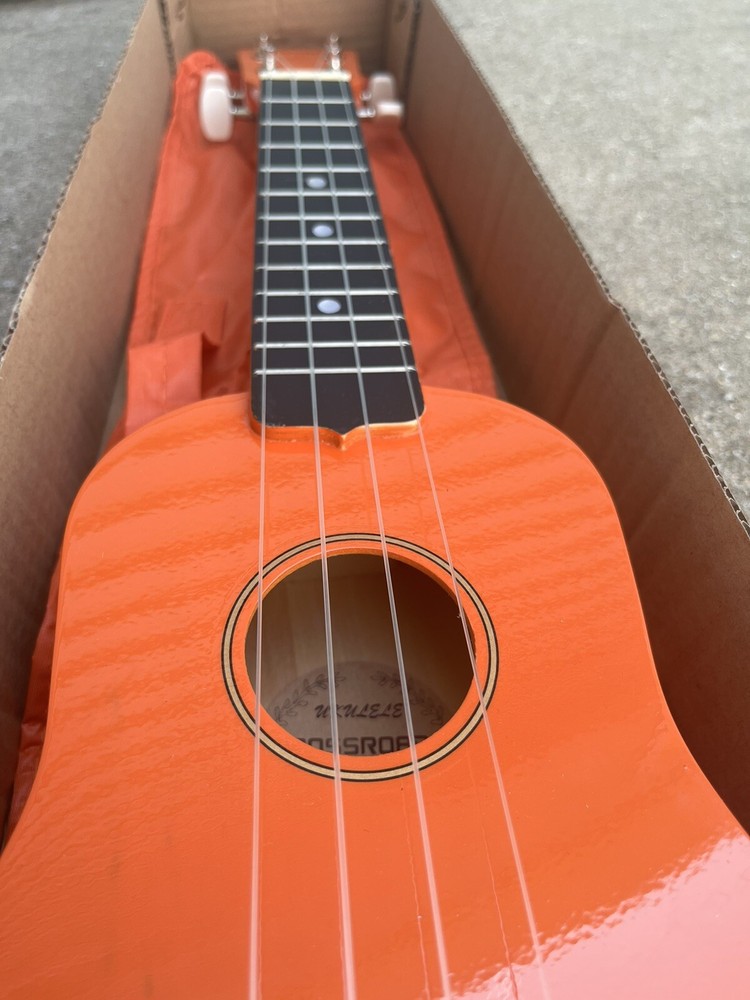 Crossroads Ukulele Orange Mini Guitar Instrument Stringed Adjustable Knob
