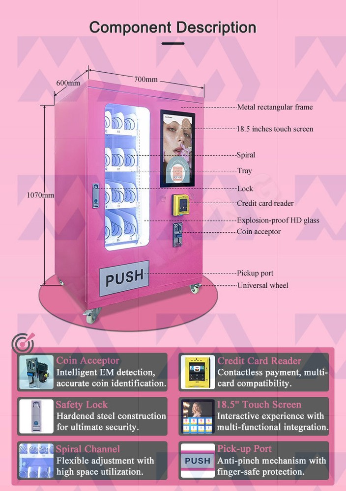 Small Vending Machine Touch Screen Vending With Card Machine Perfume Vending