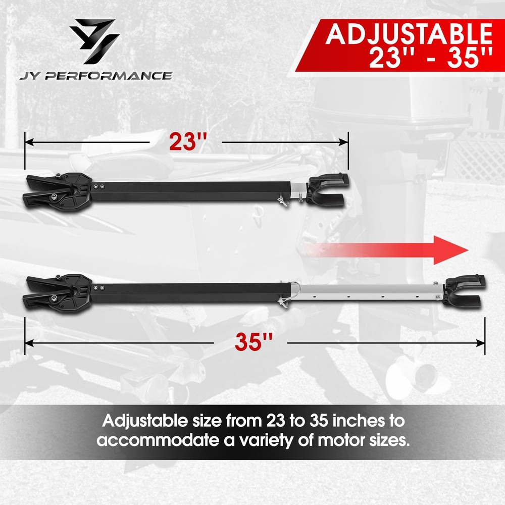 Adjustable Boat Transom Saver Outboard Motor Support JY Performance Composite...