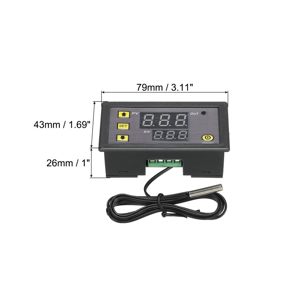 2 Pack W-3230 10A DC 12V Digital LED Temperature Controller