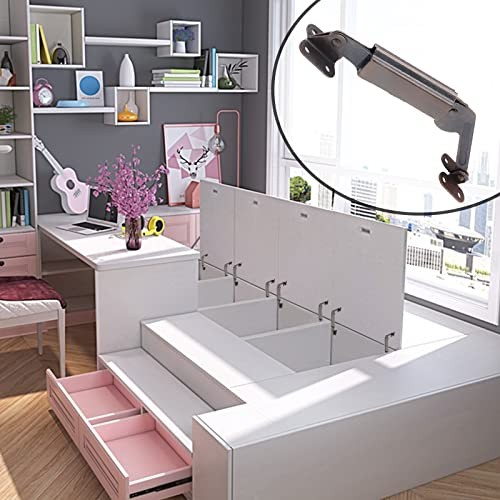 Spring Lid Support Hinge, 2Pcs Left Right Lid Support Hardware Hinge for Box,