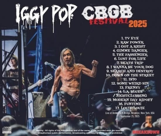 IGGY POP / CBGB FESTIVAL 2025 (1CD)