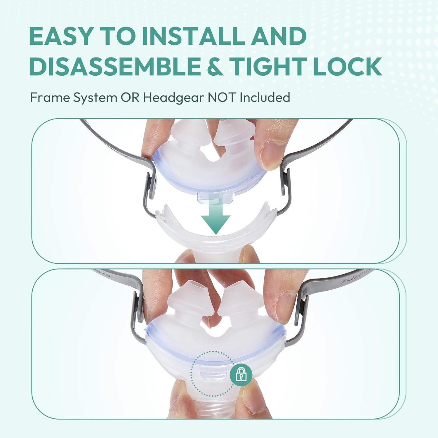 2 Pack Replacement Nasal Pillow Cushion for ResMed AirFit P10 size Medium