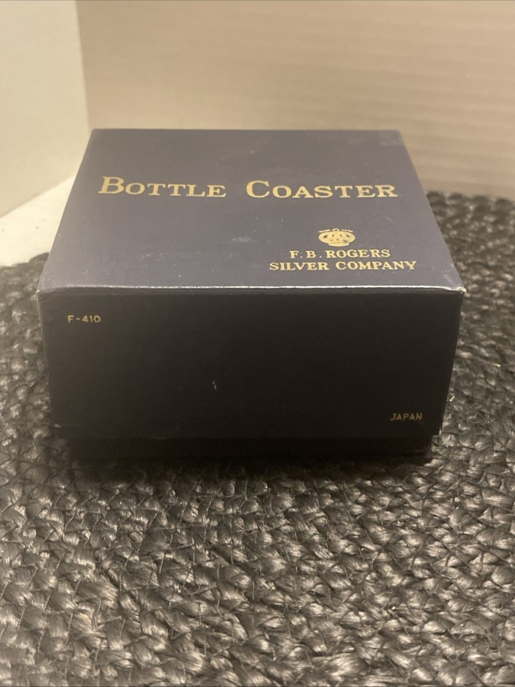 Vtg F.B. Rogers Silver Plated Wine/champagne Bottle Coaster, In Box, Japan