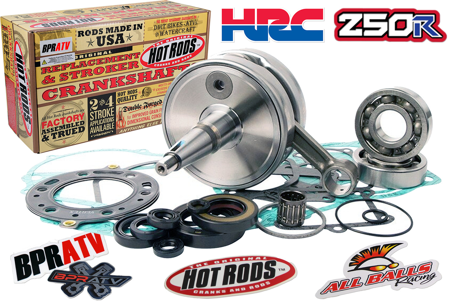 1986 Honda TRX250R TRX 250R Hot Rods Trued Crank Bottom End Engine Rebuild Kit ✔