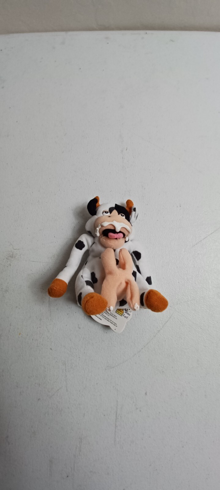 Bessie Got Milked Cow Meanies Beanie Baby Plush Graphic Milk Mustache Series 2