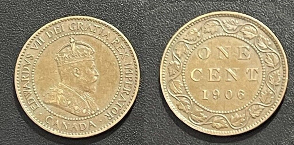 Canada 1906 Large Cent Edward VII- Nice
