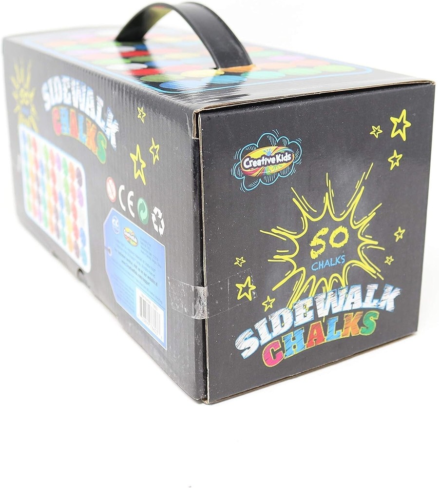 Sidewalk Chalks by Creative Kids 50 Chalks Free & Fast Shipping Assorted Colors