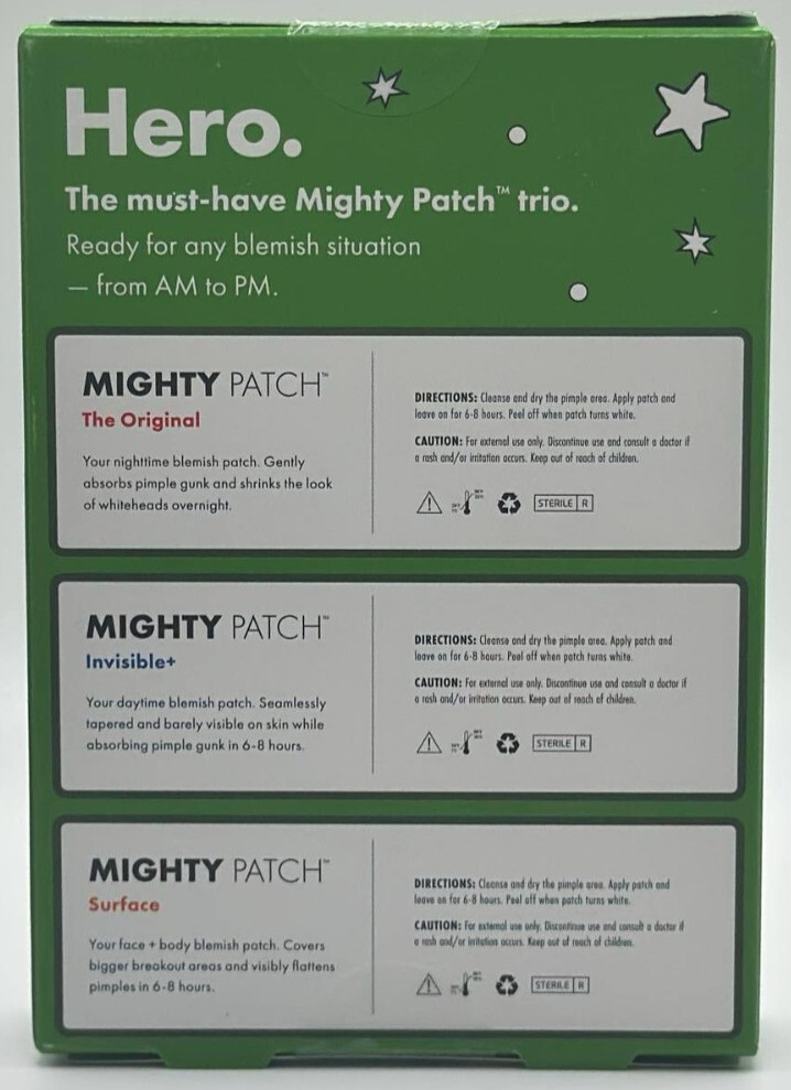 Hero Mighty Patch All Stars Patch Kit ~ 50 PATCH SET ~ EXP 04/27 ~ FAST SHIPPING