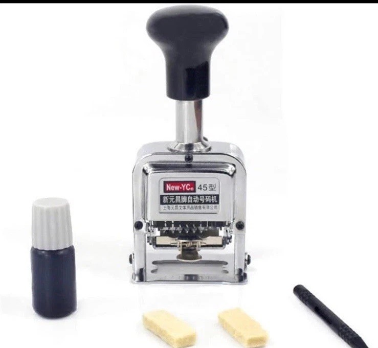 Self Inking Number Stamp Yipgou 7 Digits Automatic Numbering Machine Metal Numbe