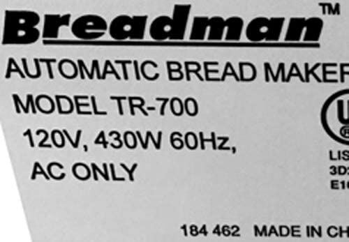 Kneading Paddle for Breadman Bread Maker Machine Models TR600 (S18) TR700