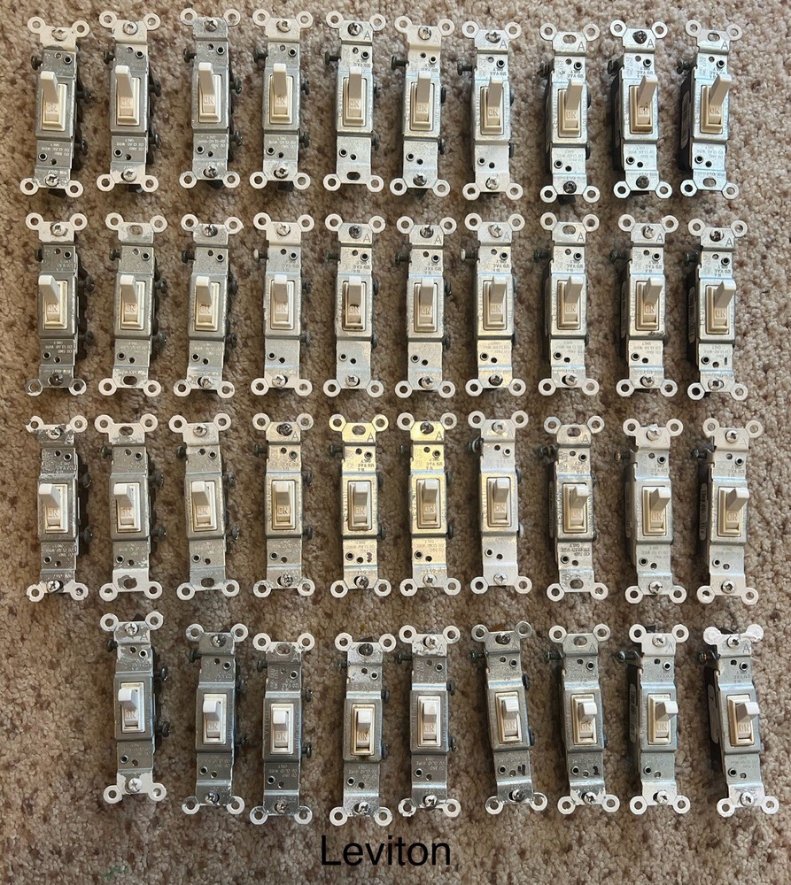 Framed Single Toggle Wall Light Switch 15A 120V Leviton, P&S, Common Brands!