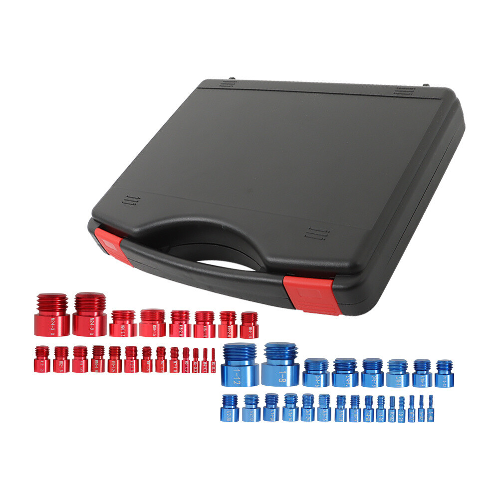 44PCS Nut and Bolt Thread Checker Identifier Thread Gauges (23Inch & 21Metric)