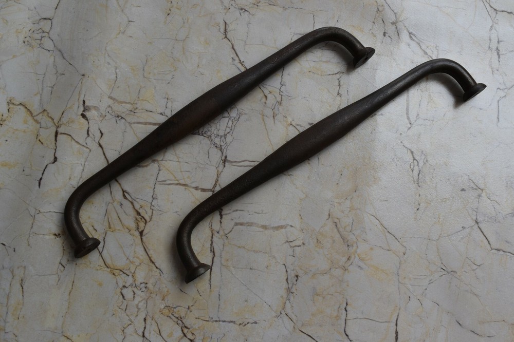 Vintage Handmade iron door cabinet screen Gate handles pull rustic 2 pcs
