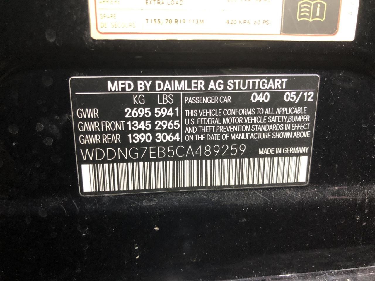 2012 2013 MERCEDES BENZ S63 Front Distronic Distance Radar Sensor 912113